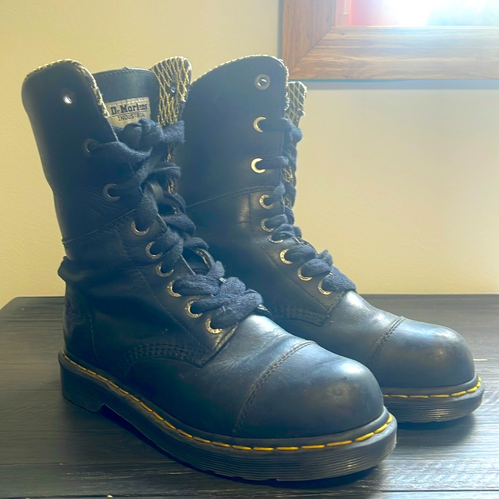 Used Industrial Safety Steel Toe, Dr. Martens, Size US 7.